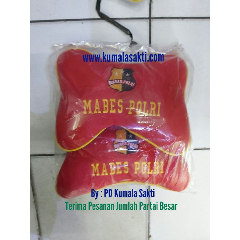 Bantal Mobil Mabes Polri|Headrest|Bantal Leher Kepala|Topi Polisi|Kaos Polisi|Sabuk Polisi|Kopel|Tas