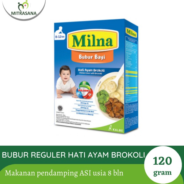 Milna Bubur Reguler 8 Bulan Hati Ayam Brokoli 120gr