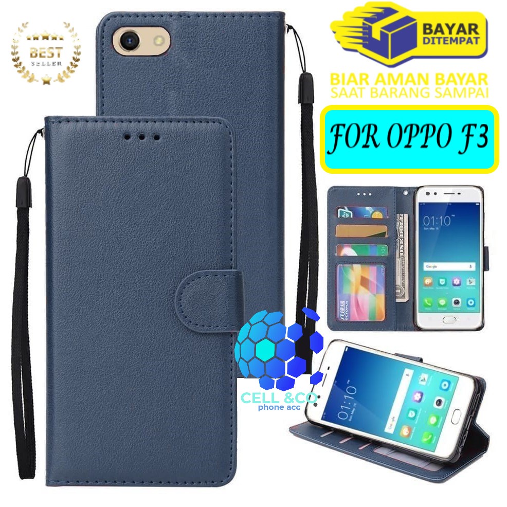 Flip cover OPPO F3 Flip case buka tutup kesing hp casing flip case leather wallet