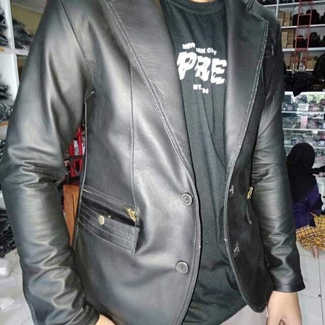 Jas pria kulit asli original
