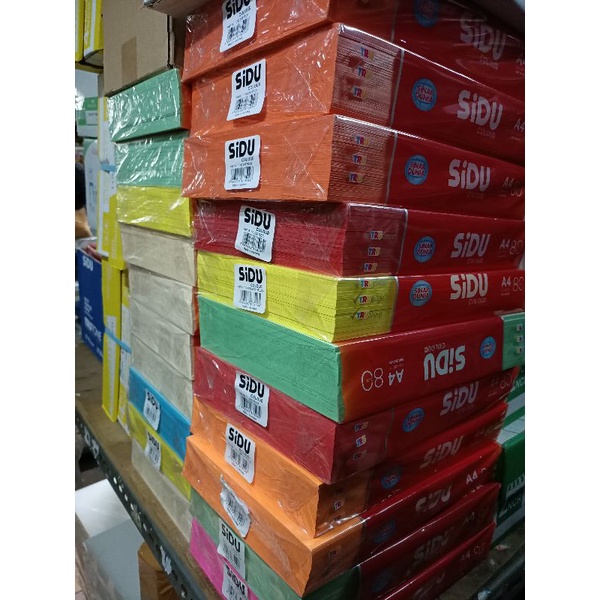 

Spektra Color Kertas Warna HVS 80 gram SIDU COLOUR Sinar Dunia / RIM