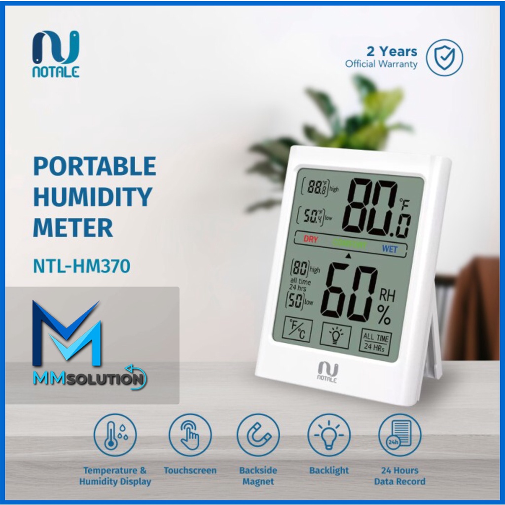 Notale Hygrometer Thermometer Humidity Meter Alat Ukur Kelembapan Suhu