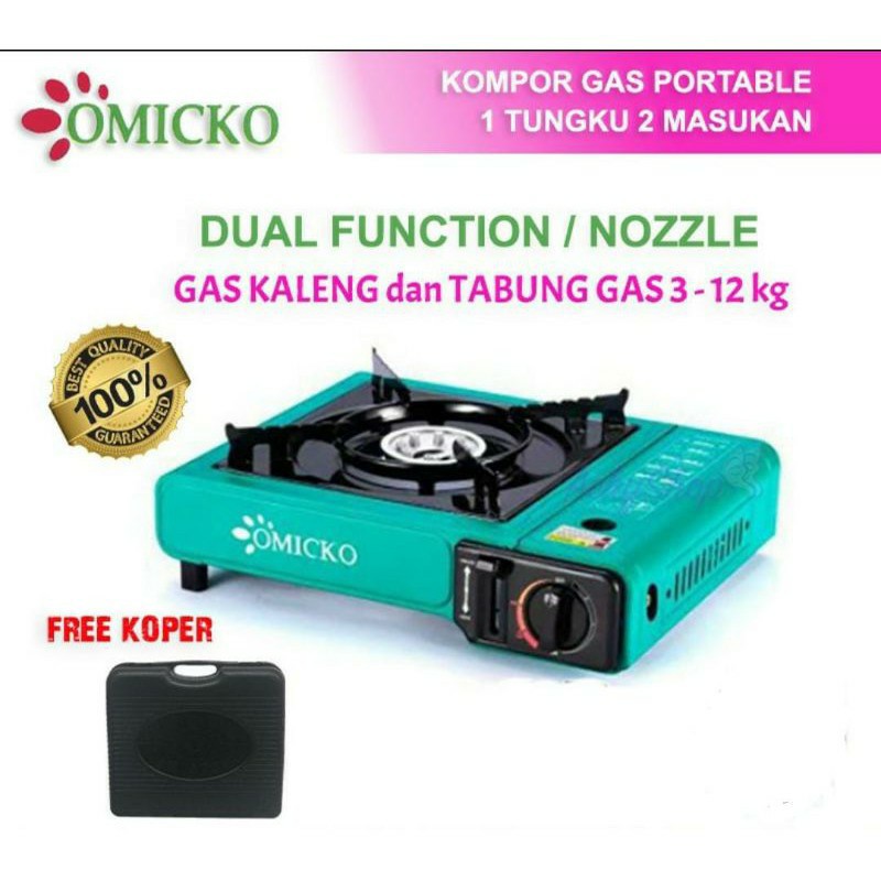 Omicko kompor portable 2IN1 [KALENG/TABUNG] 1 TUNGKU ) + pilih paketan