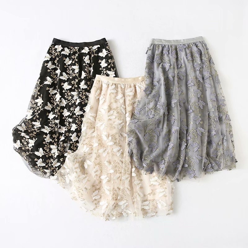 [ Retro Series ] 3D Butterfly Midi Tutu Skirt Premium ( Rok Tutu 3D Kupu Kupu )