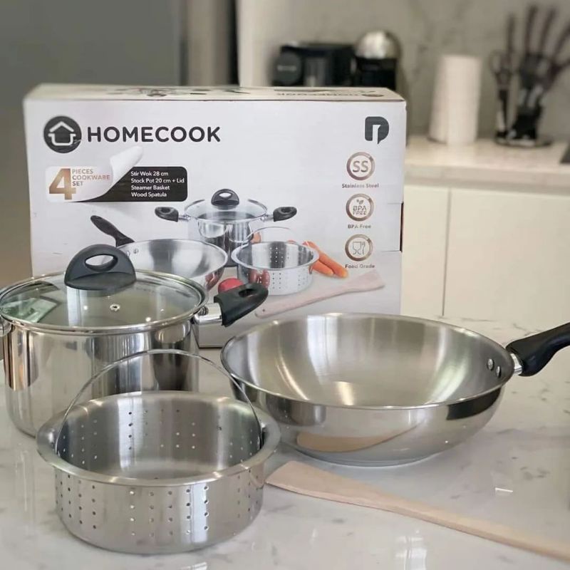 Panci Stainless Steel Homecook Set