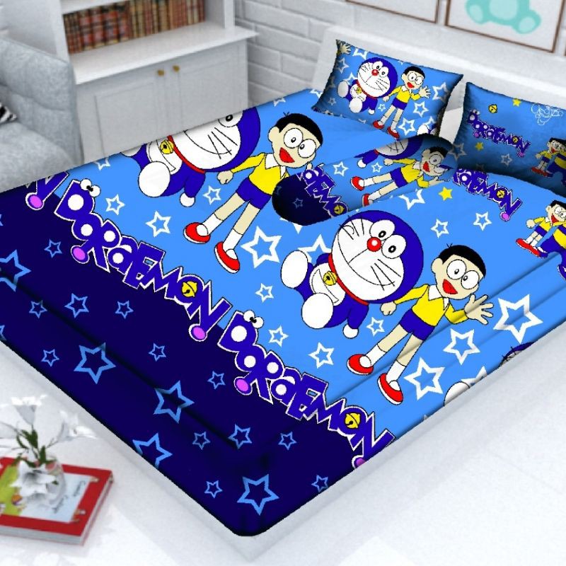 Sprei 120x200 Single Bed Doraemon Sudut Karet