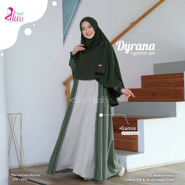 GAMIS DYRANA SYARI 1 SET HIJAB II ALWA HIJAB