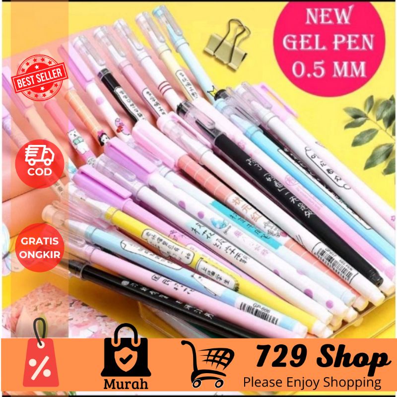 PEN GEL MOTIF / PULPEN GEL LUCU / PULPEN TULIS GEL / PULPEN AESTHETIC IMPORT BEST SELLER