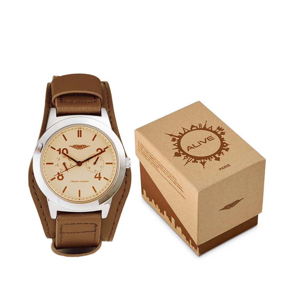 Jual Alive Jam Tangan Pria Ignacio Brown GPU1201B7
