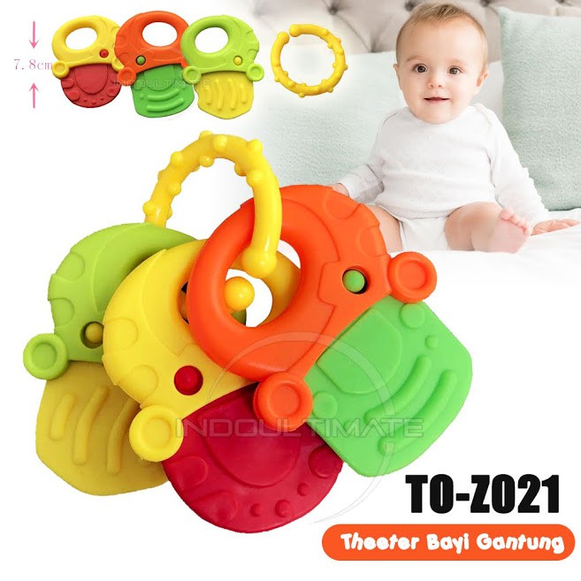 SET Mainan anak edukasi mainan bayi Kerincingan Bayi Teether Baby Toy Silicone mainan gigitan bayi