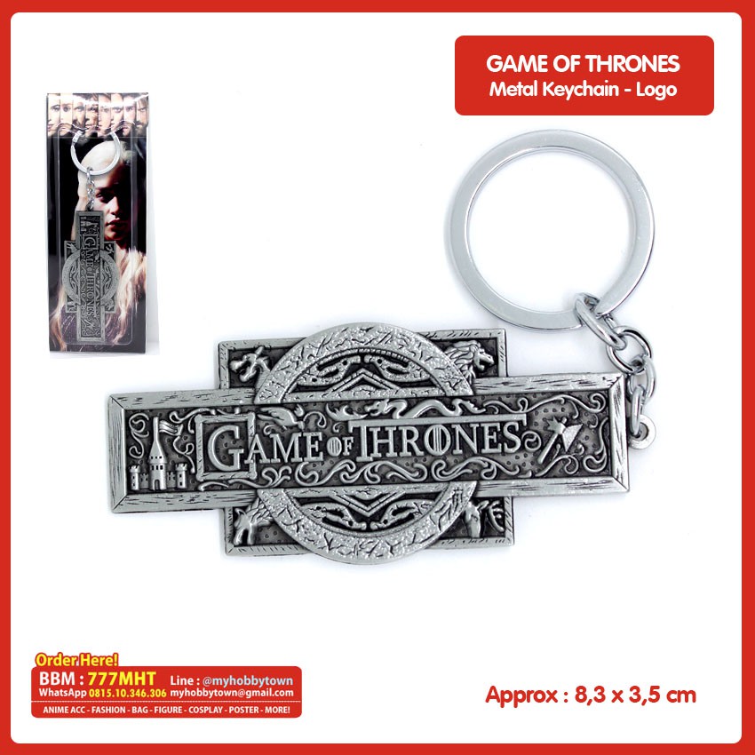 Gantungan Kunci Game Cosplay Anime Thrones Logo Koleksi