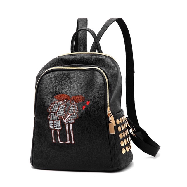 Ransel kulit wanita tas punggung wanita tas modern tas kulit