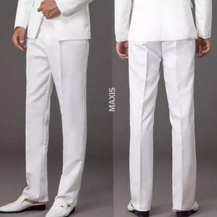 CELANA BAHAN PRIA SLIMFIT - CELANA FORMAL PRIA WARNA PUTIH ORIGINAL NIKAYU HIGH TWIST