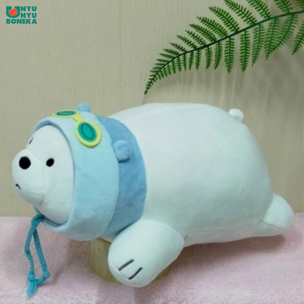 Boneka Laying We Bare Bears Panda Grizzly Ice Bear Beruang Animal Karakter