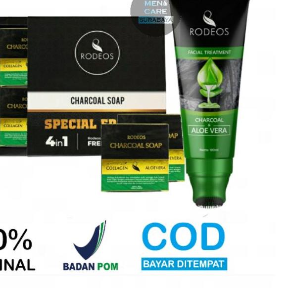 ♞ RodeosMen Rodeos Charcoal Soap For Men Sabun Pembersih Wajah Muka Pria 80 gram ✭