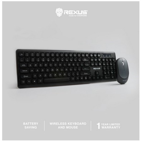 Rexus KM8 Keyboard Mouse Wireless Set Combo 2 in 1 New Model