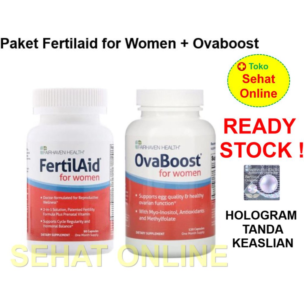 FertilAid for Women + Ovaboost: Keseimbangan Hormon + Kualitas Ovum