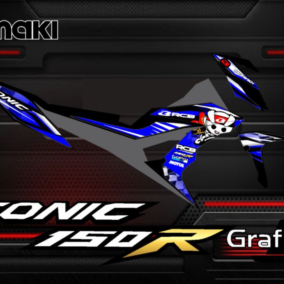 striping sonic honda rcb biru