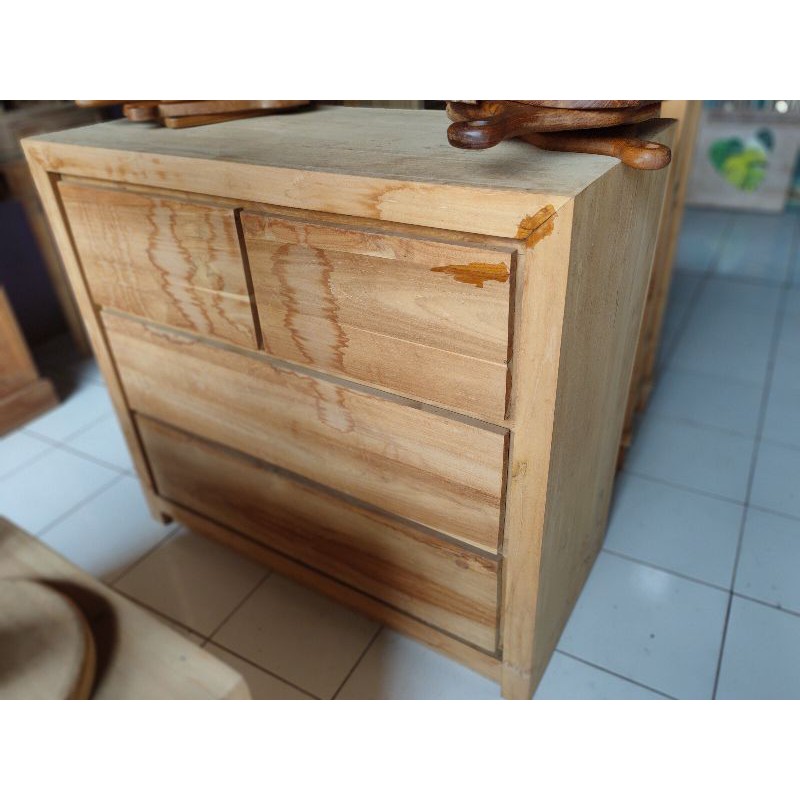 Nakas Buffet Kayu Jati 4 Laci
