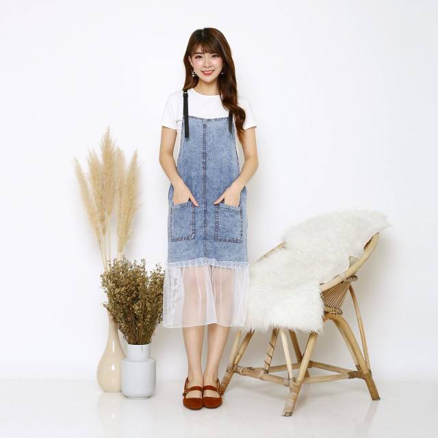 Overall Dela Rosa jeans Tile RO Overall rosa soft jeans OVERAL JEANS MURAH