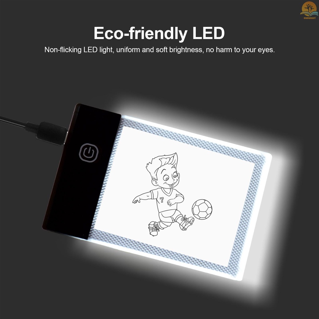 Super Mini LED Light Pad Ultra-thin Light Box USB Powered Dimmable Brightness Artcraft Tracer for Children Students Adults Drawing Tracing Practise Calligraphy Flipbook Flip Books Animation Cartoon Creation