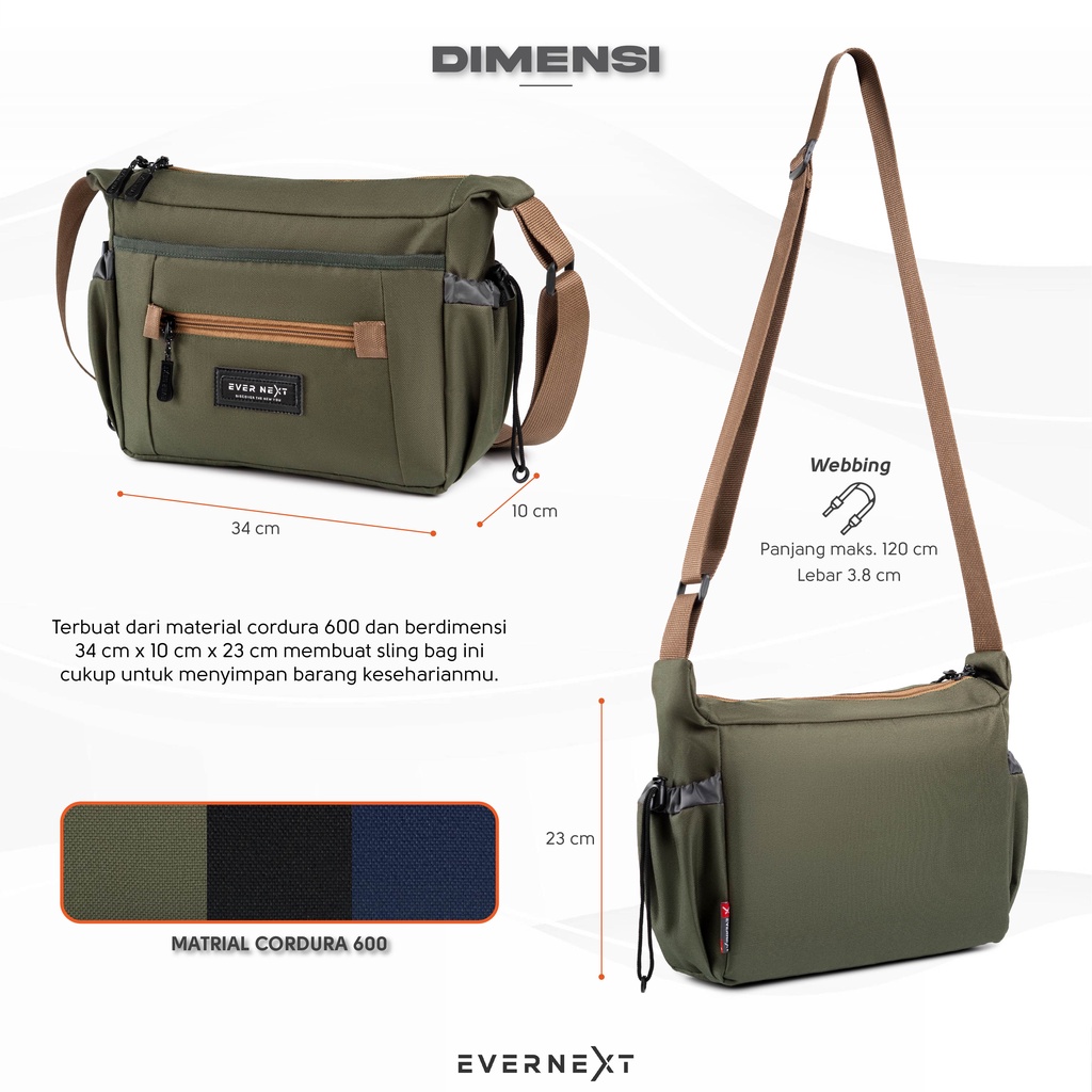 Tas Selempang Pria Sling bag Slempang Kerja Distro Besar Murah Promo Tas Bahu Cowok Ori hp kamera Trendy