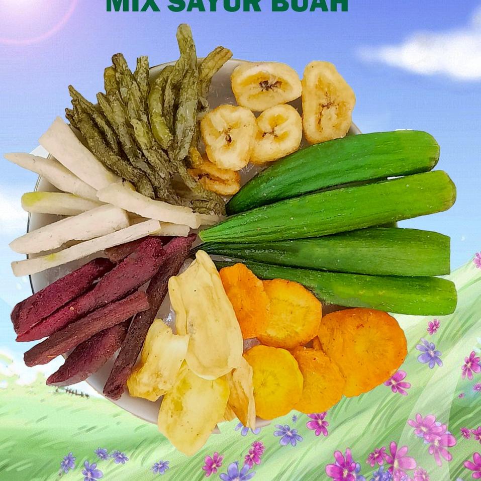 

W-UVT) ✔) Crunchy Veggie Snack ASMR Keripik Sayur Keripik Buah Sayur Krispi Cemilan Diet Snack Sehat Snack Diet 300ml 700ml 1000ml 1L viral)