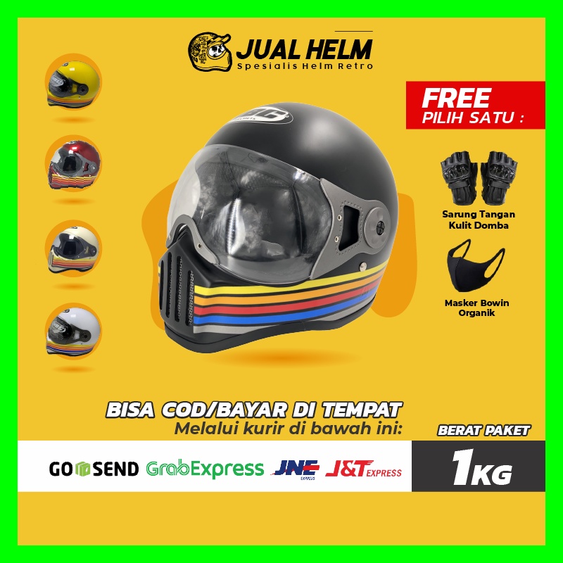 HELM CAKIL HBC PILOT VISOR STRIP + FREE BONUS (Helm HBC Cakil/Helm Retro/Helm Vespa/Helm Klasik)