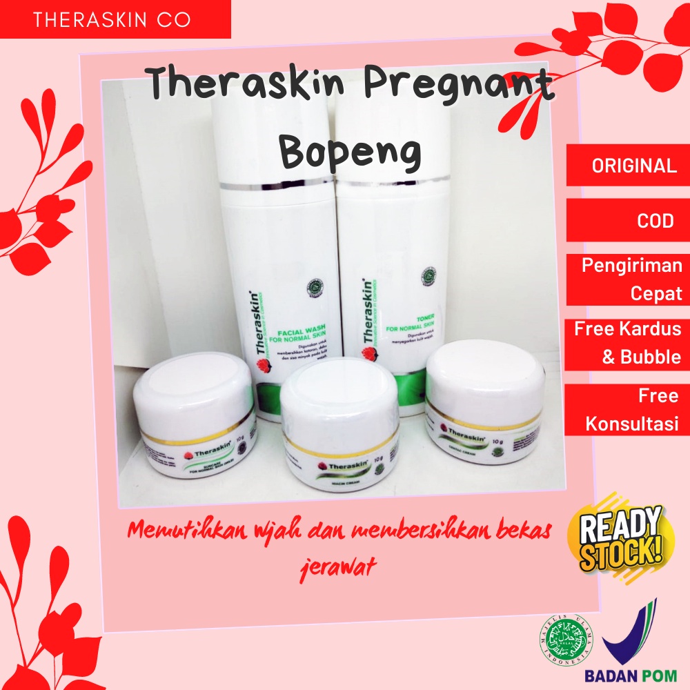 Cream Krim Teraskin Theraskin Paket Pregnant Bopeng Scar Bumil Busui Original Ori Asli BPOM