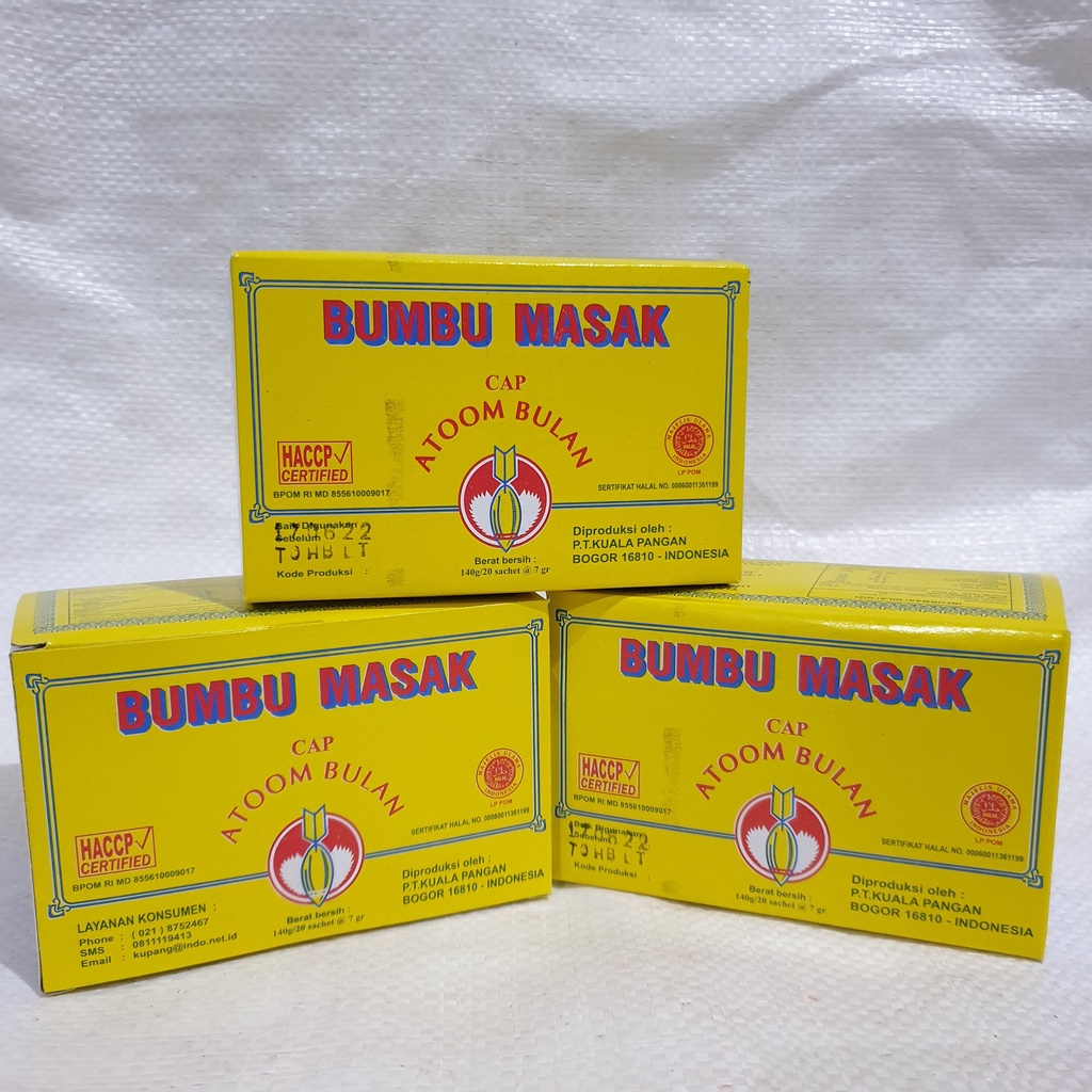 [Pack] Bumbu Masak legendaris merk Atoom Bulan 20 pcs x 7g - BAB