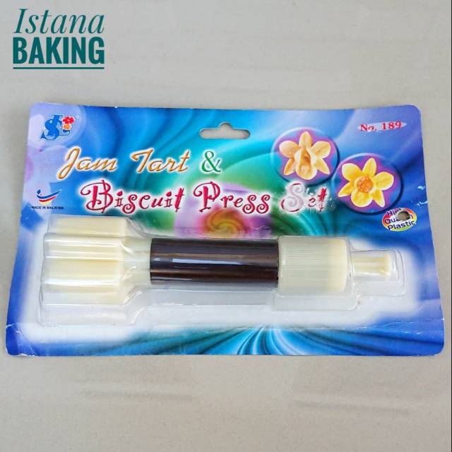 [Istana Baking] Cetakan Kue Kering Jam Tart Press Set No 189