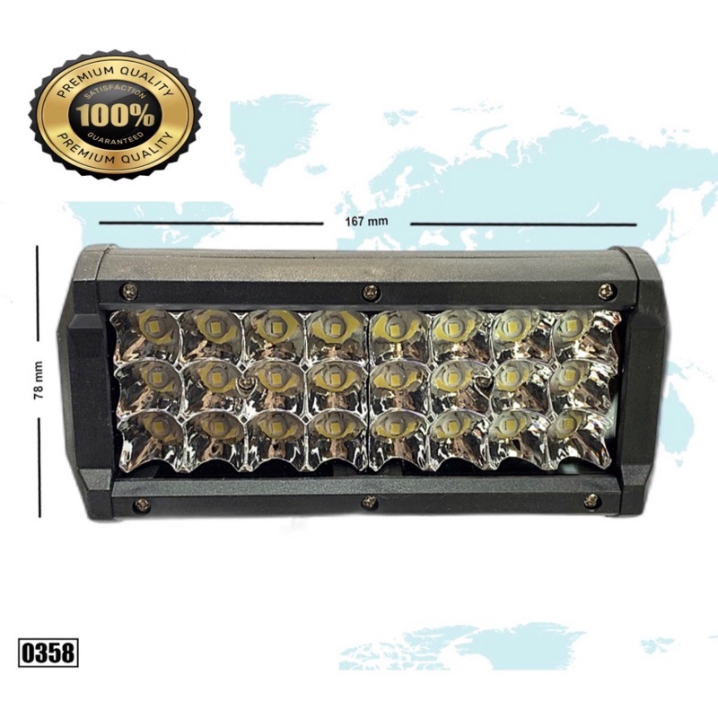 LAMPU LED CREE WORK LIGHT 24 MATA PERSEGI PANJANG ORIGINAL LED CREE I CWL 24 MATA PANJANG PREMIUM