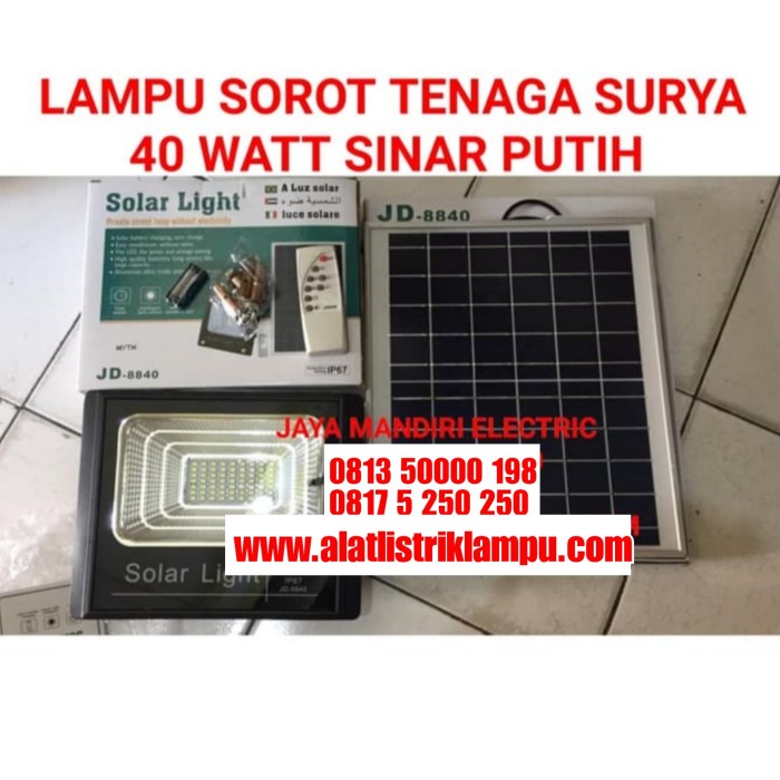 Lampu Sorot Led Tenaga Surya 40 Watt Solar Cell 40Watt Panel 40W