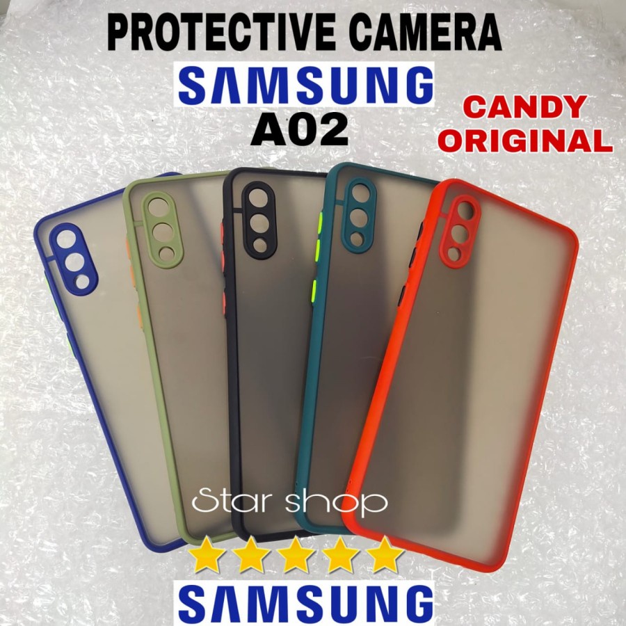 Case Samsung Galaxy A02 Protective Camera - LIST MERAH