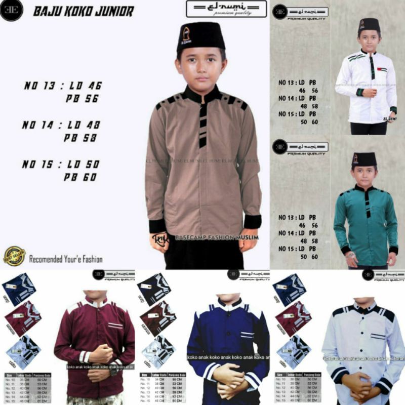 (BISA COD) Baju Koko Hadroh Anak Gus Azmi Koko Hadroh Anak Azzahir Koko Anak Kombinasi