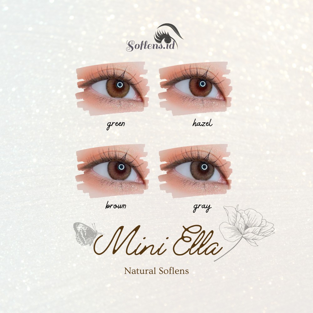 Kitty Kawaii Mini Ella Soflens Warna Gray Brown Green Hazel bisa Minus