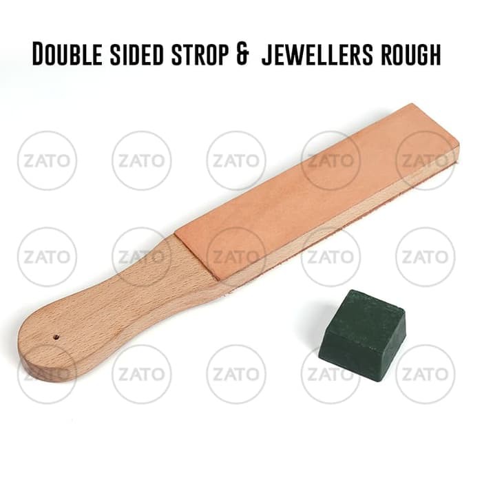 

Pengasah leather tools | Double sided strop , rough & Sharpener Oil