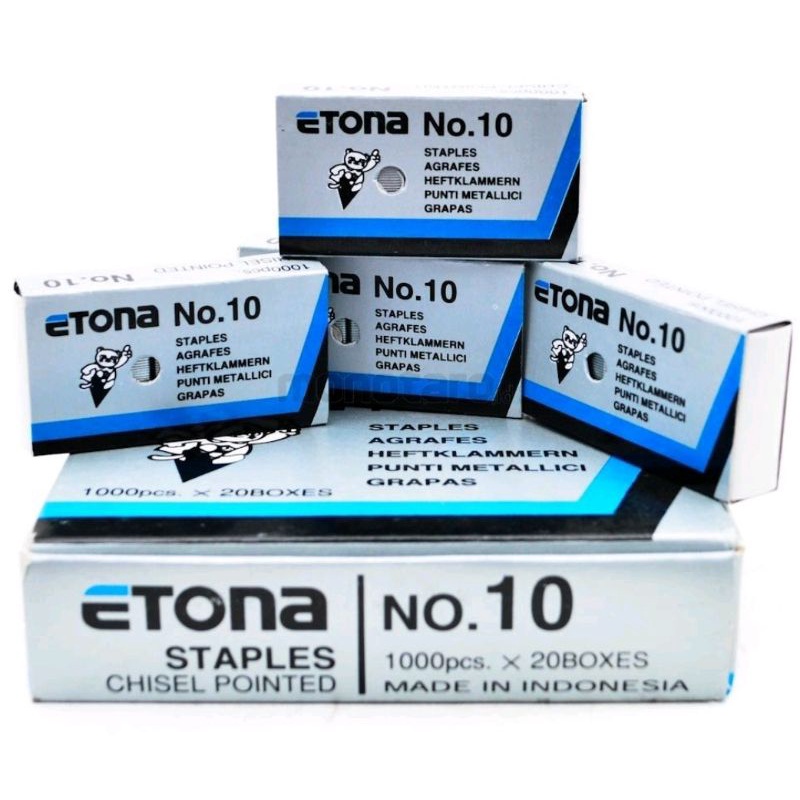 

ETONA - Isi staples no 10 (1 kotak/box kecil)