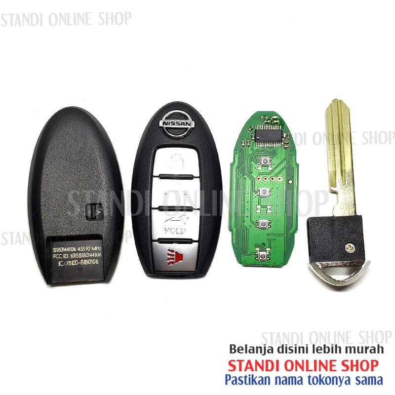 Smartkey Kunci Nissan All New Xtrail 433Mhz Chip 4A