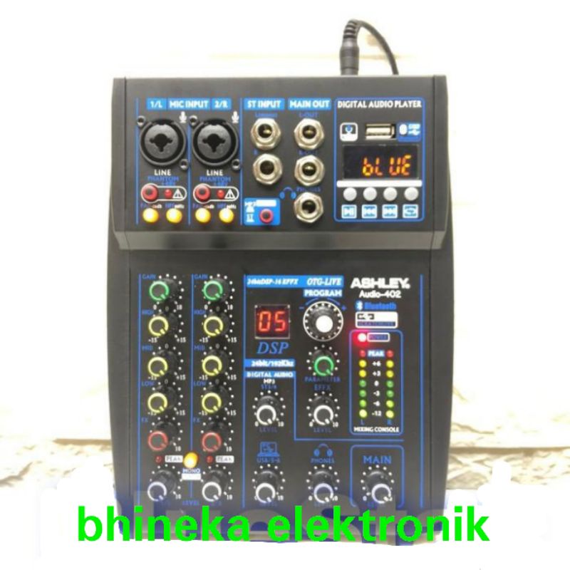 mixer ashley audio 402 audio402 4 channel bluetooth usb