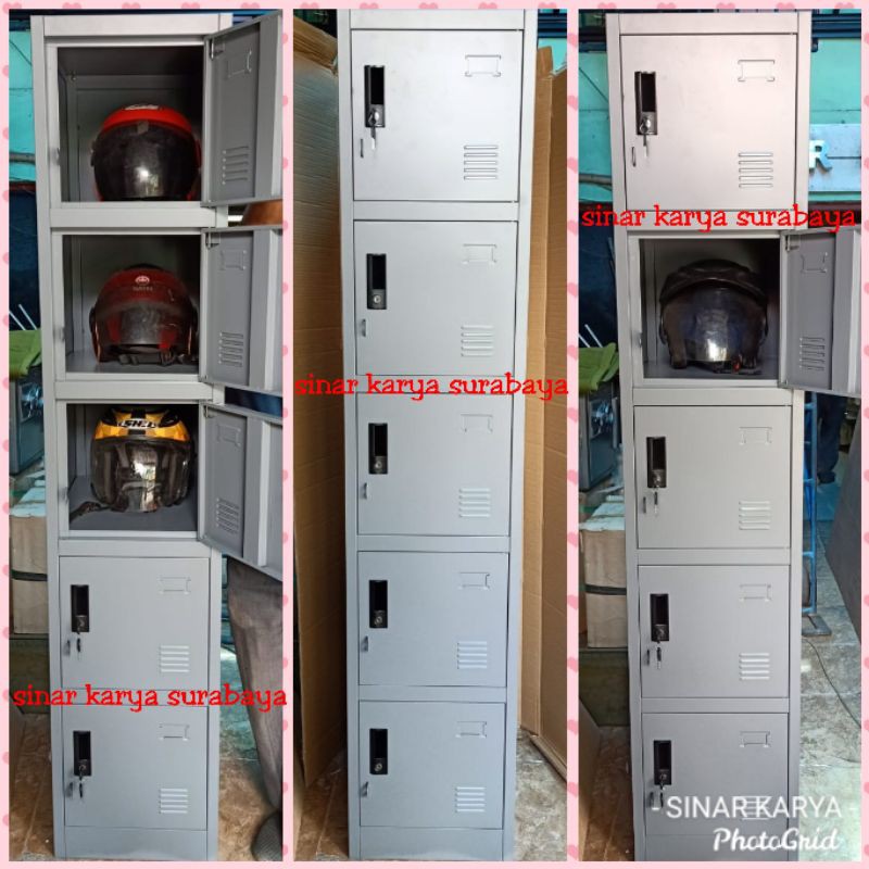 READY Loker Besi 5 pintu Locker plat Almari Lemari