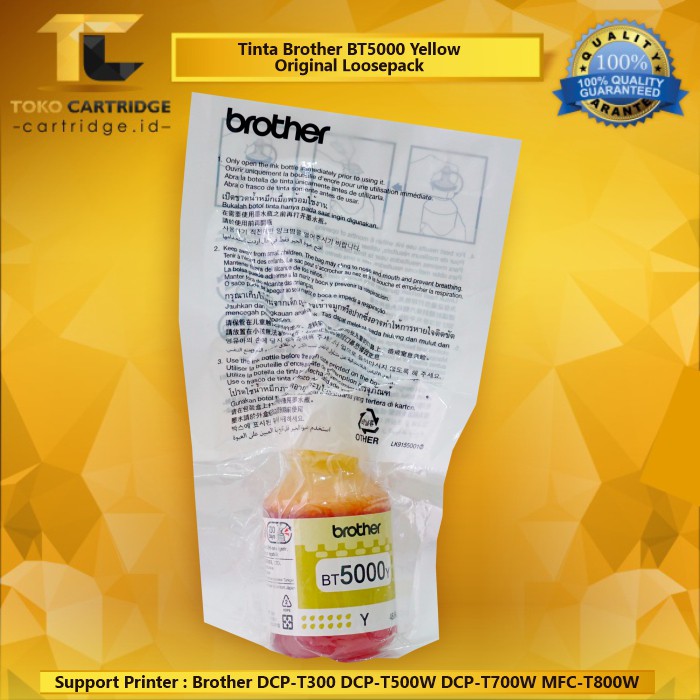 Tinta Refill Bro Original Loosepack BT5000Y Yellow