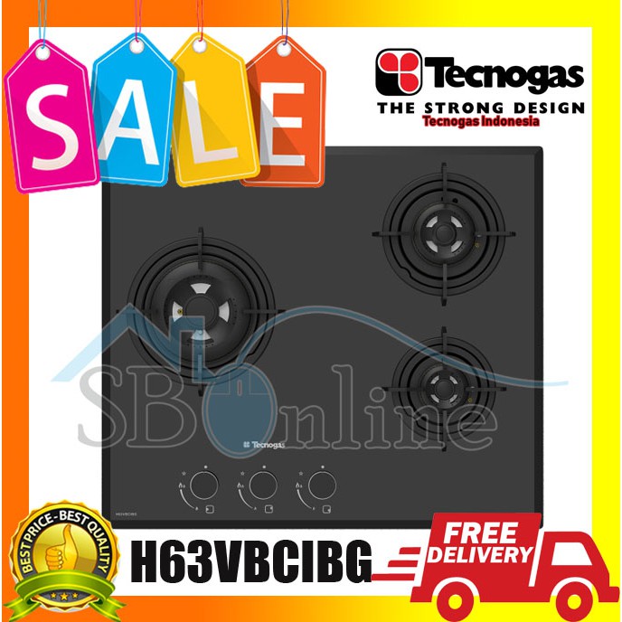 Tecnogas H63VBCIBG Kompor Tanam 3 Tungku