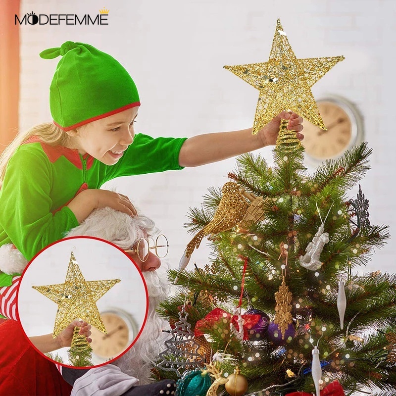 [ Christmas  Sparkle Star Tree Top Home Decoration Products Accessories ]