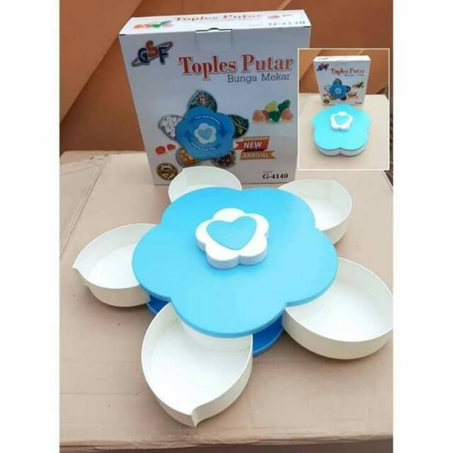 Toples putar/Toples bunga mekar