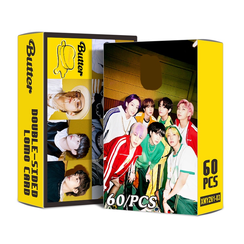 60pcs / Kotak Kartu Foto BlackPink BTS 2021 Mentega Permision to Dance Album LOMO