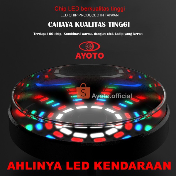 2 pcs (Sepasang) Lampu Stop AYOTO S-04 Flash Running Variasi Warna