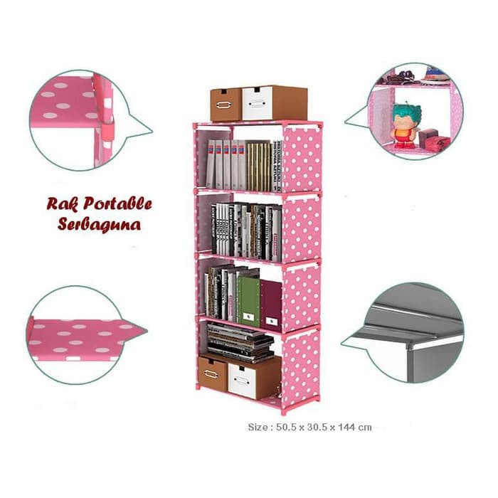 (1KG) SHENAR RAK BUKU 1X5 / RAK BUKU RAKIT / RAK BUKU MULTIFUNGSI / RAK BUKU MURAH / TEMPAT PENYIMPA