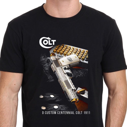 D Custom Centennial Colt 1911 Gun Tshirt