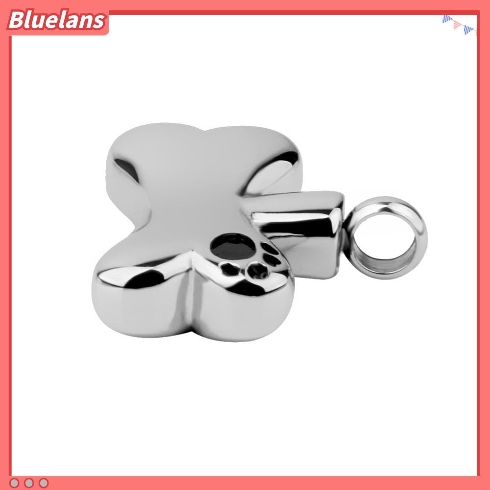 Liontin Jar Container Mini Bentuk Tulang Bahan Stainless Steel Untuk Kenang-Kenangan Hewan Peliharaan